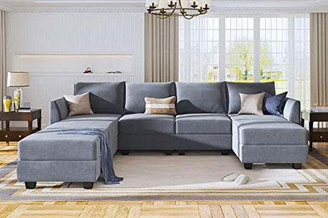 Modular Sectional Sofa U Shaped Couch Reversible Sofa Couch