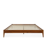 Dinkee King Bed Frame Wood 15 Inch - Solid Wood Platform Bed Frame