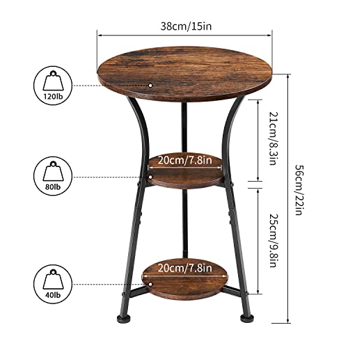 Small Round End Table for Narrow and Small Space