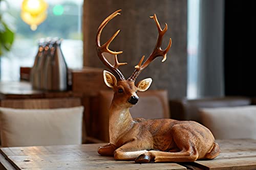 Resin Deer Buck Statues Figurine Sculpture Lawn Ornaments Animals