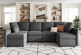 Modular Sofa, Sectional Couch U Shaped Sofa Couch with Storage