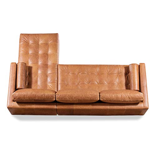 Napa Leather Couch, Right-Facing Sectional Leather Sofa