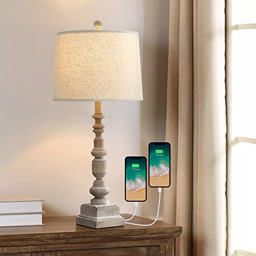 Oneach Vintage Table Lamps with Dual USB Port