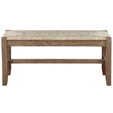 Newport 40" Wood Bench with Rush Seat