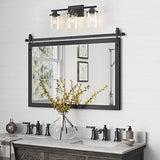 3 Light Black Bathroom Vanity Light, Modern Bathroom Light Fixtures