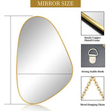 30x20” Asymmetrical Wall-Mounted Mirrors for Living Room Bathroom