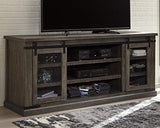 Danell Ridge Rustic TV Stand Fits TVs up to 68", 2 Sliding Barn Doors and 6 Storage Shelves