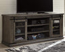 Danell Ridge Rustic TV Stand Fits TVs up to 68", 2 Sliding Barn Doors and 6 Storage Shelves