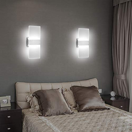 LED Wall Sconce Modern Wall Light Lamps 12W Cool White