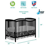 Chelsea 5-In-1 Convertible Crib In Black