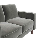 Brynn Loveseat Seater Upholstered, Living Room Furniture, Sofa, 2, Gray Velvet