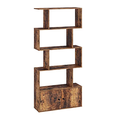 5-Tier Bookcase with Cabinet