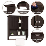 Bathroom Wall Cabinet with 1 Adjustable Shelf & Double Doors, Medicine Cabinet