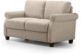 Josh Loveseat Sofa / Easy, Tool-Free Assembly, Beige