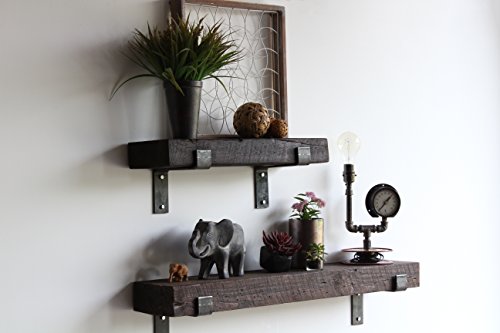 Reclaimed Wood Shelves Floating Or with Brackets, Amish Handcrafted in Lancaster County