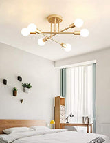 Modern Sputnik Chandelier, 6-Light Ceiling Light