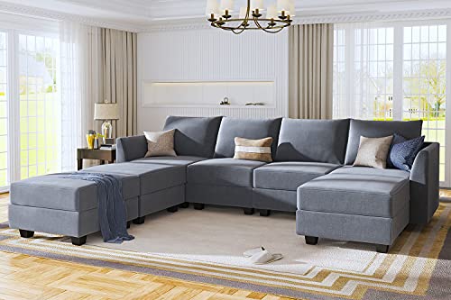 Modular Sectional Sofa U Shaped Couch Reversible Sofa Couch