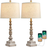 Oneach Vintage Table Lamps with Dual USB Port