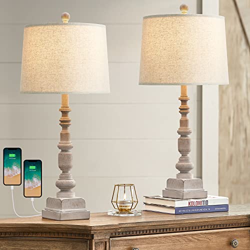 Oneach Vintage Table Lamps with Dual USB Port