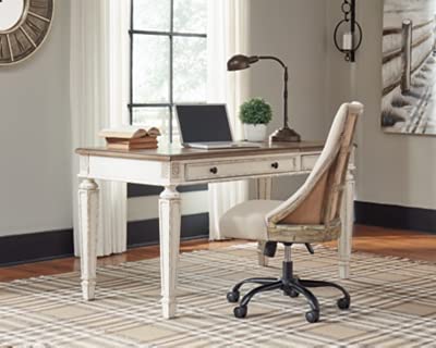 Signature Design by Ashley Realyn French Country 60" Home Office Lift Top Desk with USB Charging