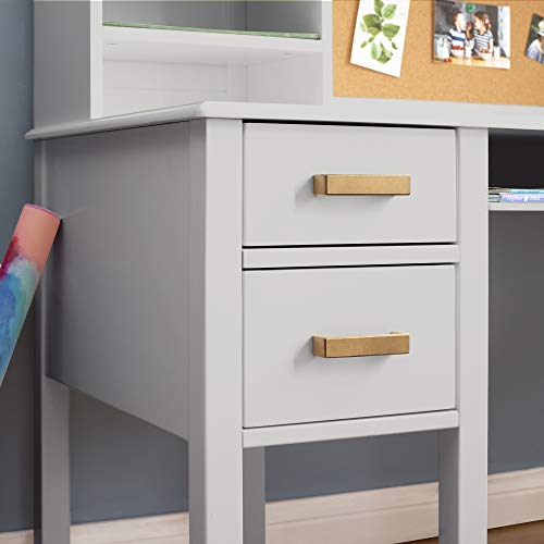 Taiga Desk, Hutch and Chair - Gray