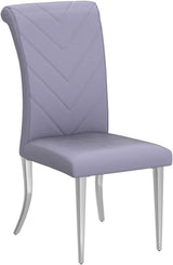 Dining Chairs, Light Grey Velvet Dining Chairs