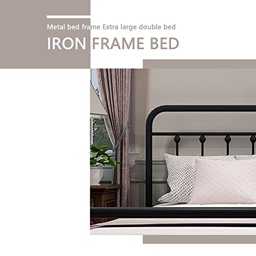 Metal Bed Frame , Victorian Vintage Style Headboard and Footboard