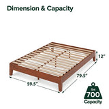 Wen Deluxe Wood Platform Bed Frame / Solid Wood Foundation