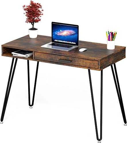 Home Office Computer Hairpin Leg Desk with Drawer