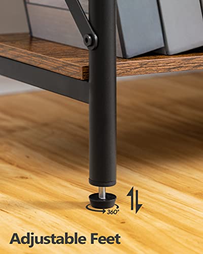 Small Side Table, End Table with Storage Shelf