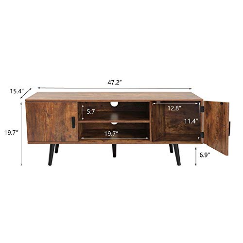 Mid-Century Modern TV Stand for 55 Inch TV