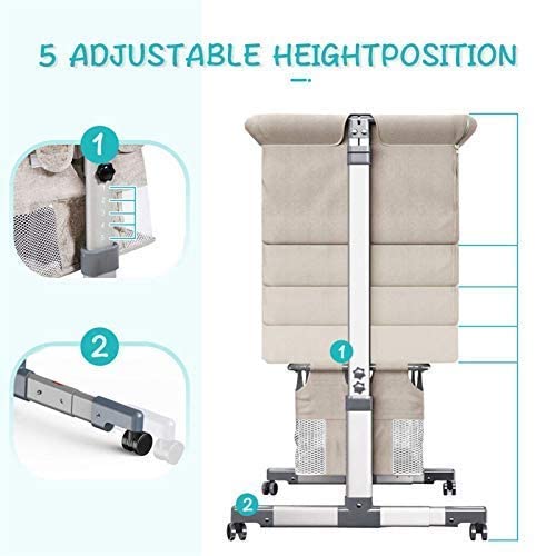 3in1 Bedside Crib for Girl or Boy, Bedside Sleeper for Baby Portable and Adjustable Crib