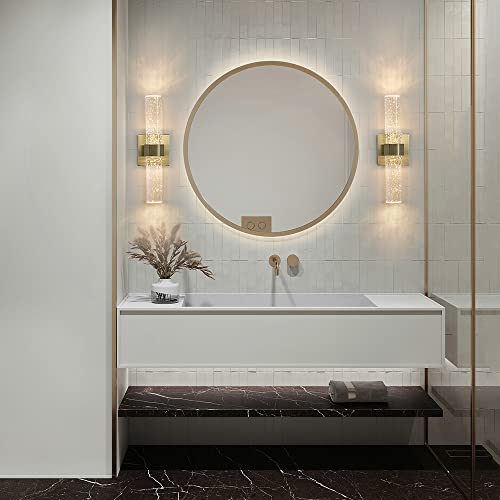 Wall Sconce Modern Crystal Bathroom Vanity Light 3000K Fixtures Over Mirror LED Wall Lighting Gold Wall Mount Bath Lights Living Room