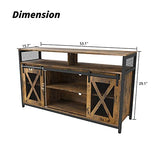 TV Stand with Sliding Barn Doors