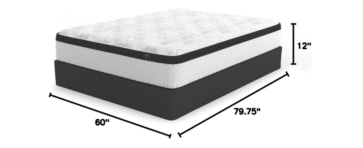 Chime 12 Inch Plush Hybrid Mattress, CertiPUR-US Certified Foam