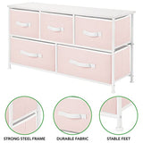 Wide Steel Frame/Wood Top Storage Dresser Furniture