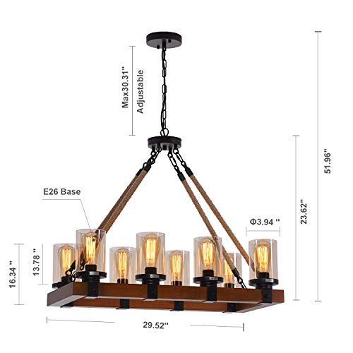 8-Light Farmhouse Chandelier