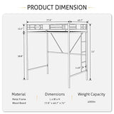 Metal Twin Loft Beds Frame with Stairs & Full-Length Guardrail