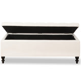 Storage Ottoman 50.2 Inches Upholstered Fabric Storage Ottoman Bench