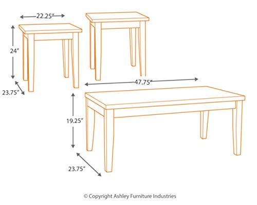 Theo Contemporary Faux Marble 3-Piece Occasional Table Set