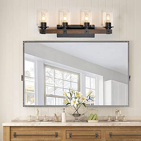 Farmhouse Rustic Bathroom Lighting Fixtures Over Mirror, Vintage  Lighting