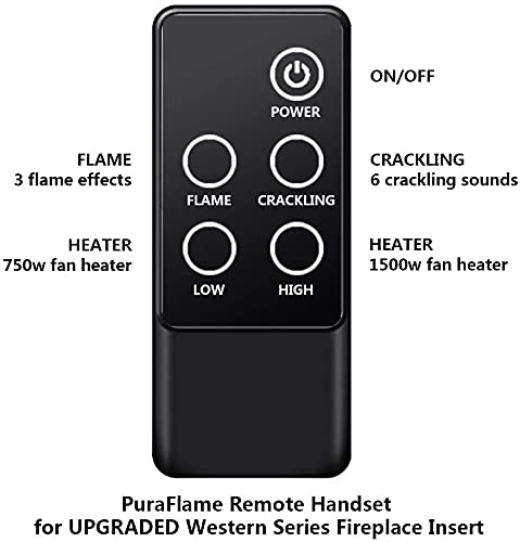 Western Electric Fireplace Insert with Fire Crackling Sound