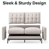 Thompson Loveseat / Tufted Cushions / Green Tea Infused Foam Cushions