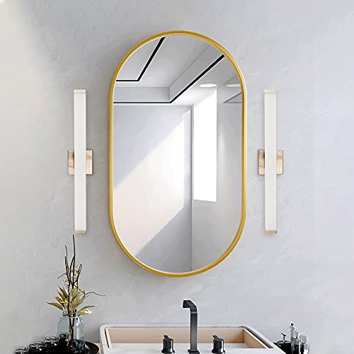 Bathroom Vanity Light Brushed Nickel Square LED 24 inch 14W 4000K Natural White Light