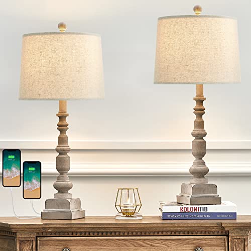 Oneach Vintage Table Lamps with Dual USB Port