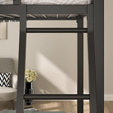 Bunk Bed Twin Over Twin Size with Ladder for Junior