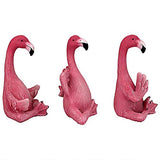 QL60051 The Zen of Pink Flamingos Yoga Statues