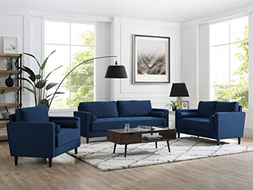 Lexington Loveseat, 52.4" W x 31.1" D x 33.5" H, Navy Blue