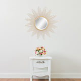 Sunburst Wall mirror, 24 Inch, Gold