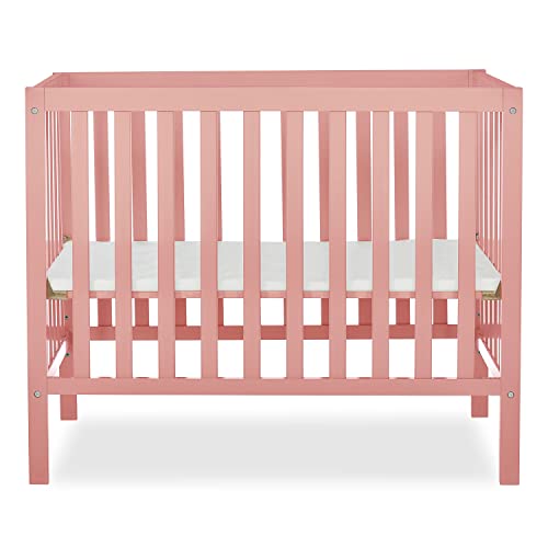 Dream On Me, Edgewood 4-in-1 Convertible Mini Crib, Dusty Pink